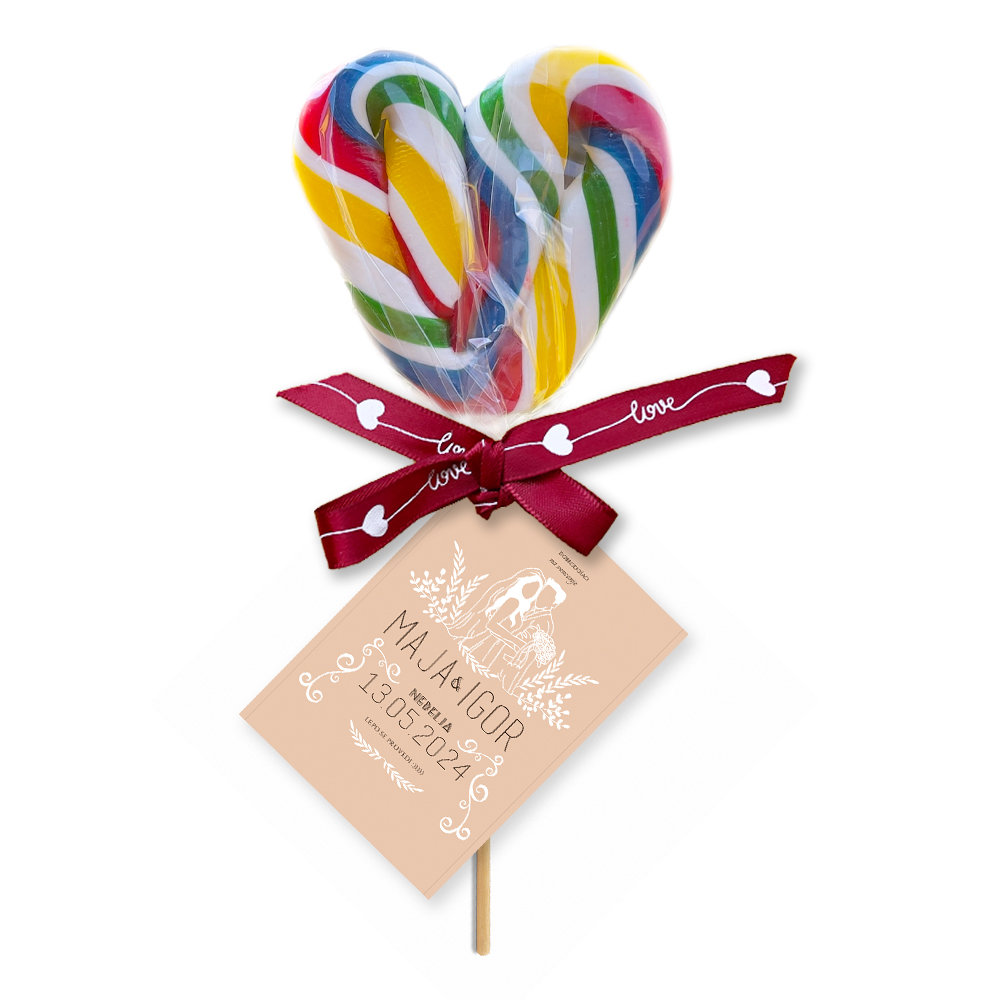 Personalizovane poklon lizalice za dekoraciju svadbe (167) Ručne izrade personalizovane lizalice za svadbe, idealan poklon za goste i dekoracija.