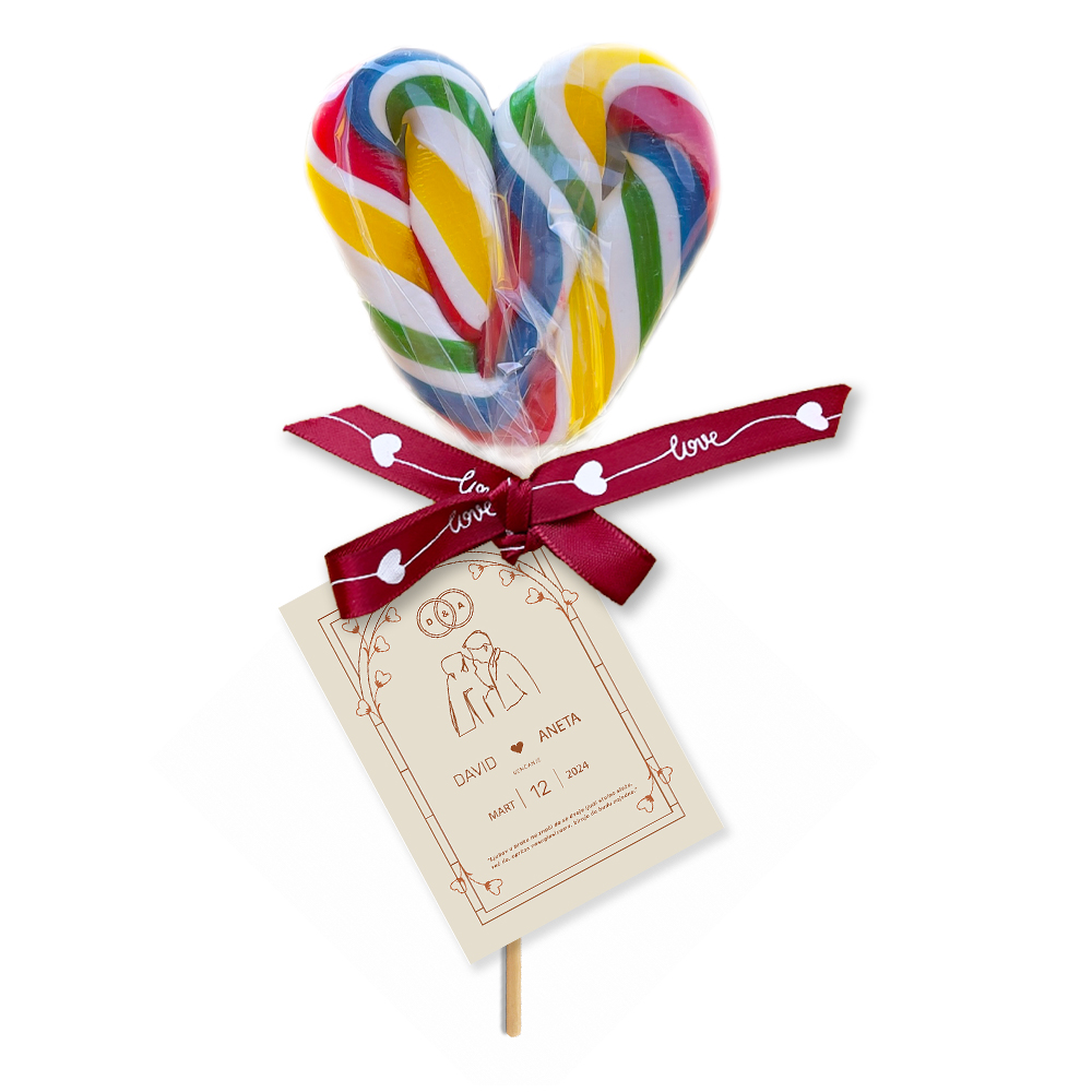 Personalizovane poklon lizalice za dekoraciju svadbe (384) Slatke, personalizovane lizalice kao jedinstveni pokloni za goste na svadbi.
