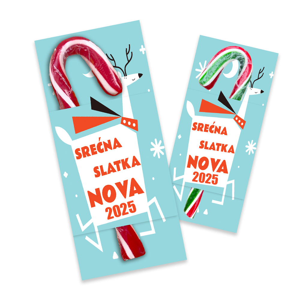 praznicne lizalice za bozic i novu godinu candy cane 1 Praznična lizalica u obliku crveno-belog srcolikog swirl-a za Novu godinu.