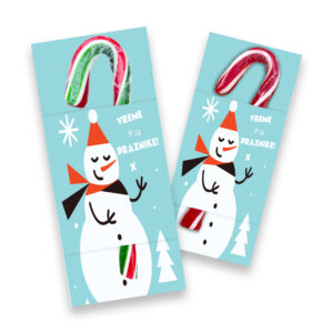 "Candy cane lizalica u obliku štapa sa crveno-belim prugama, praznični poklon za Božić i Novu godinu.