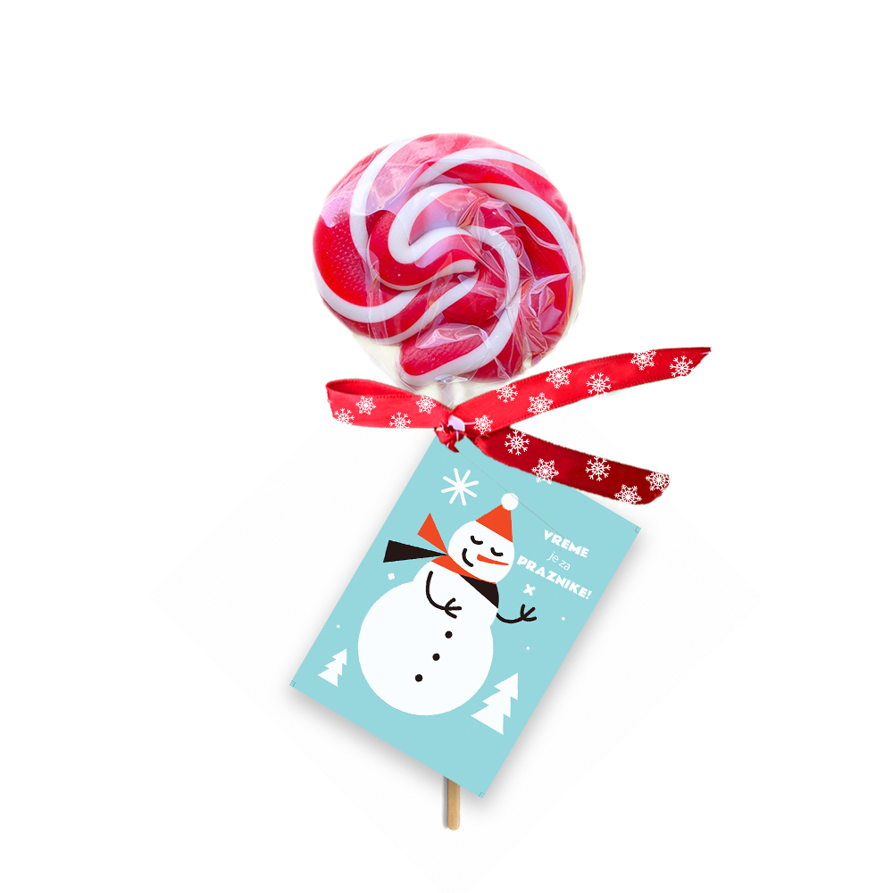 praznicne lizalice za novu godinu i bozic swirl crveno bele 10 Velika praznična swirl lizalica sa crvenim i belim spiralnim prugama, idealna za Novu godinu.